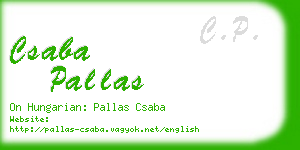 csaba pallas business card